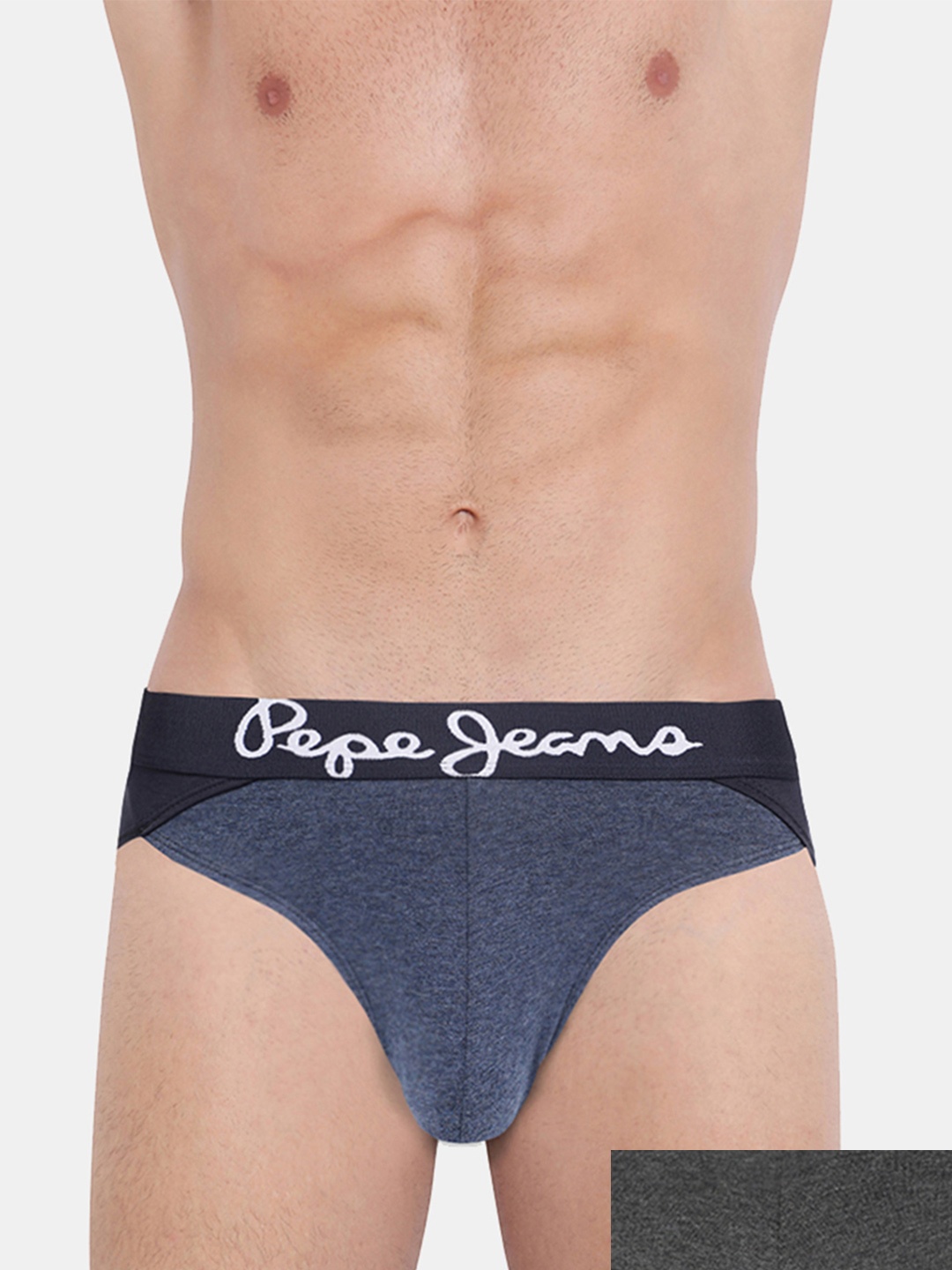 

Pepe Jeans Men Pack of 3 Solid Basic Briefs, Blue