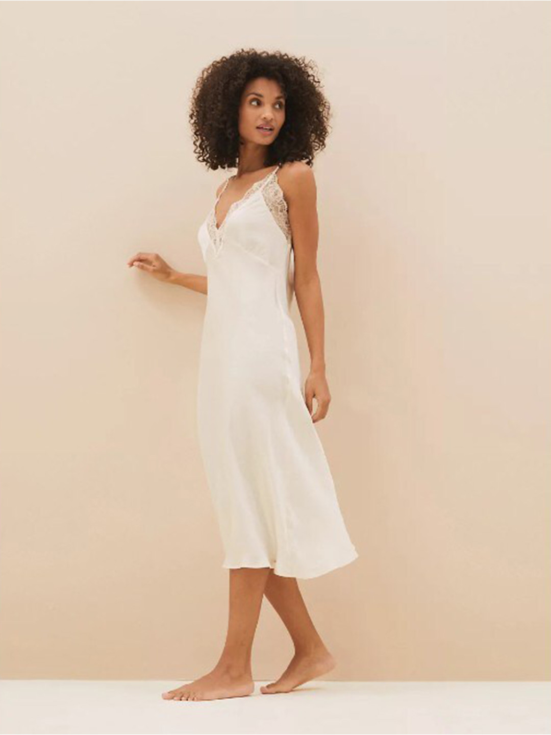 

Marks & Spencer Women Off White Nightdress