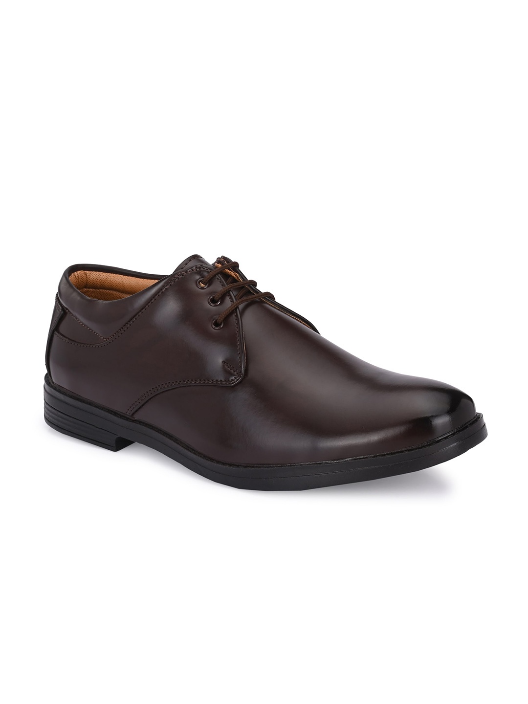 

Azzaro Black Men Brown Solid Formal Derbys