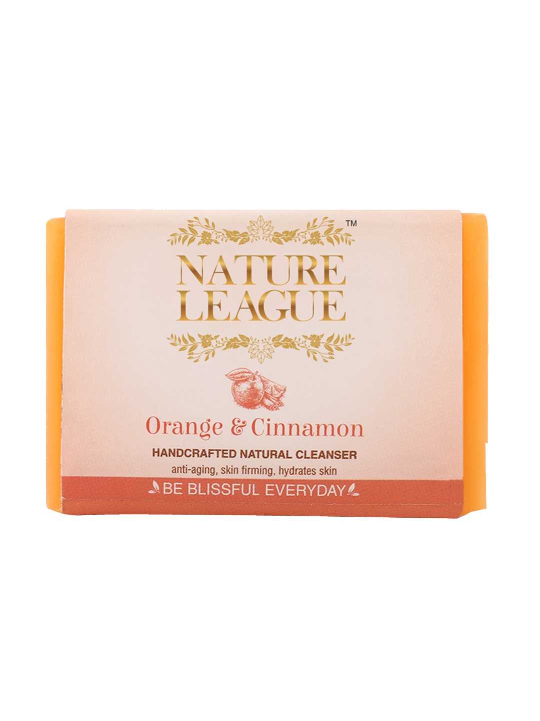 

NATURE LEAGUE Orange & Cinnamon Natural Cleanser Soap for Anti-Ageing - 100g