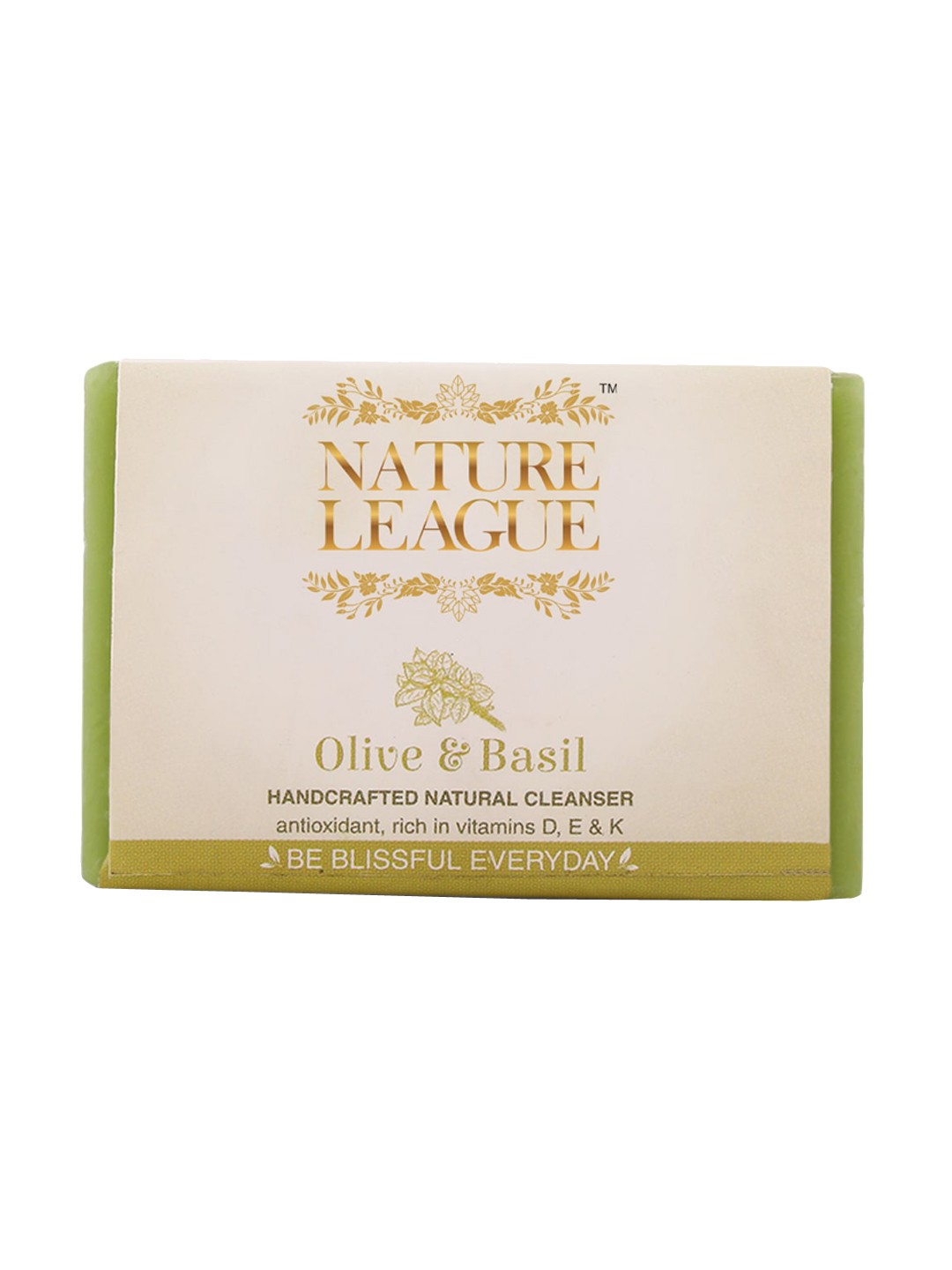 

NATURE LEAGUE Pack of 2 Olive and Basil Natural Handmade Soaps - 100 g each