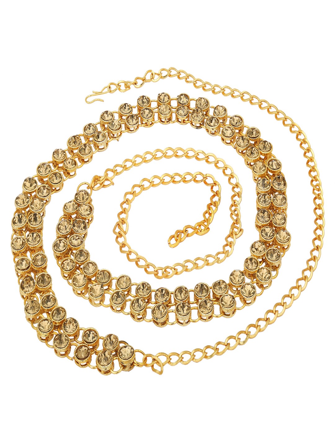 

Sanjog Gold-Toned Stoned Studded Waist Chain