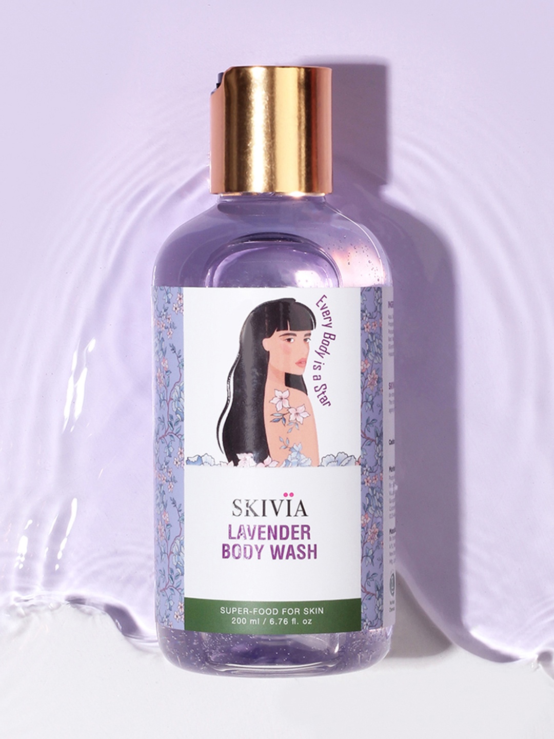 

SKIVIA Lavender Body Wash 200ml, Transparent