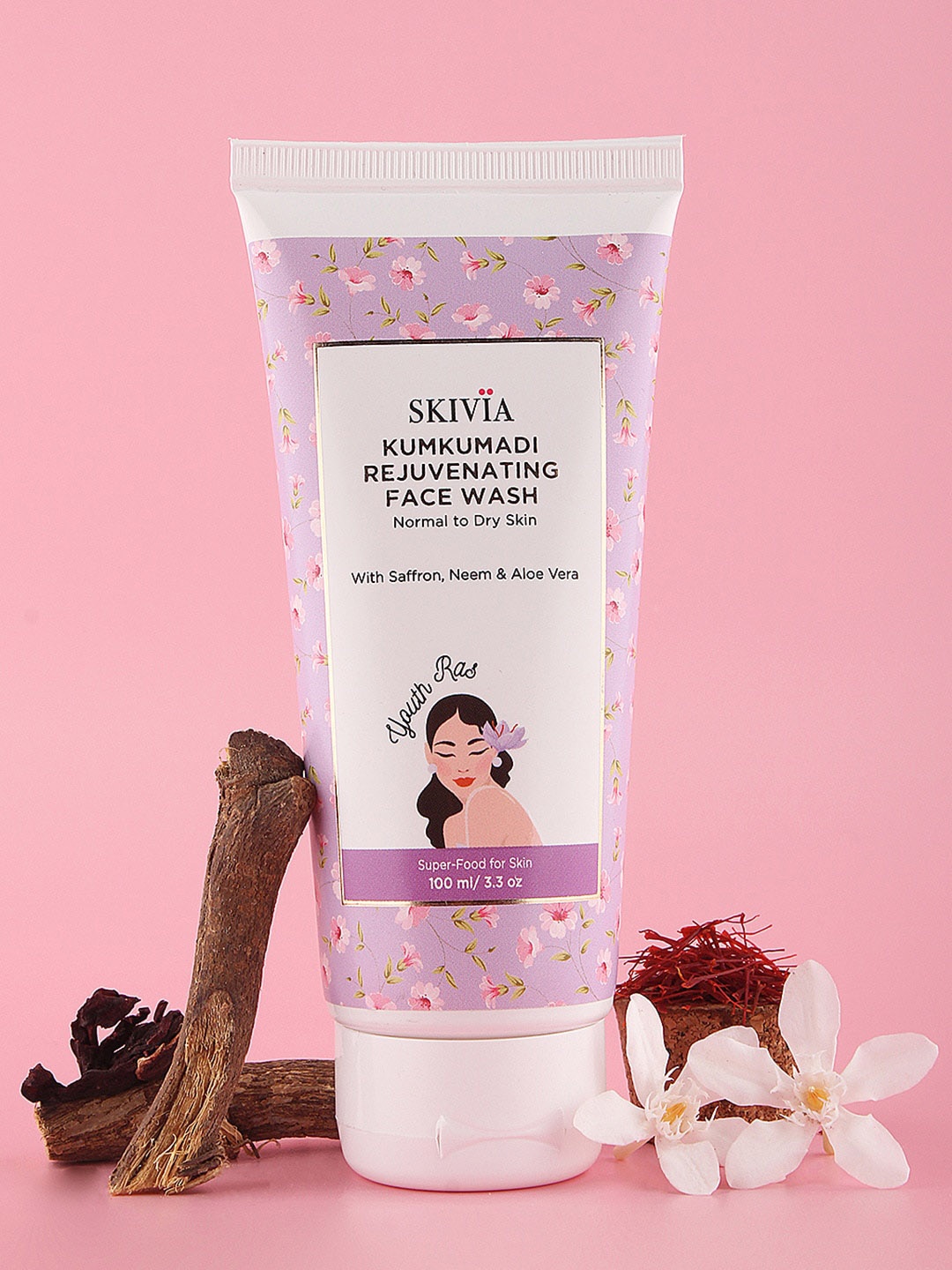 

SKIVIA Kumkumadi Rejuvenating Face Wash 100ml, Transparent