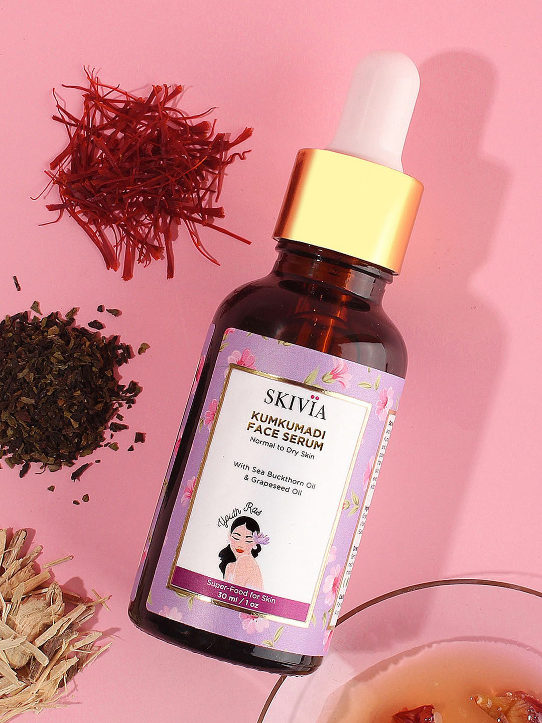 

SKIVIA Kumkumadi Face Serum 30ml, Transparent