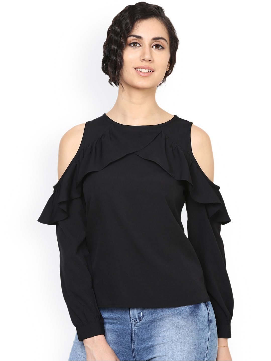 

Harpa Women Black Solid Top