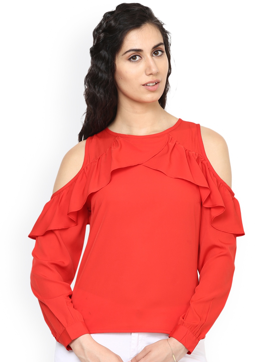 

Harpa Women Red Solid Top