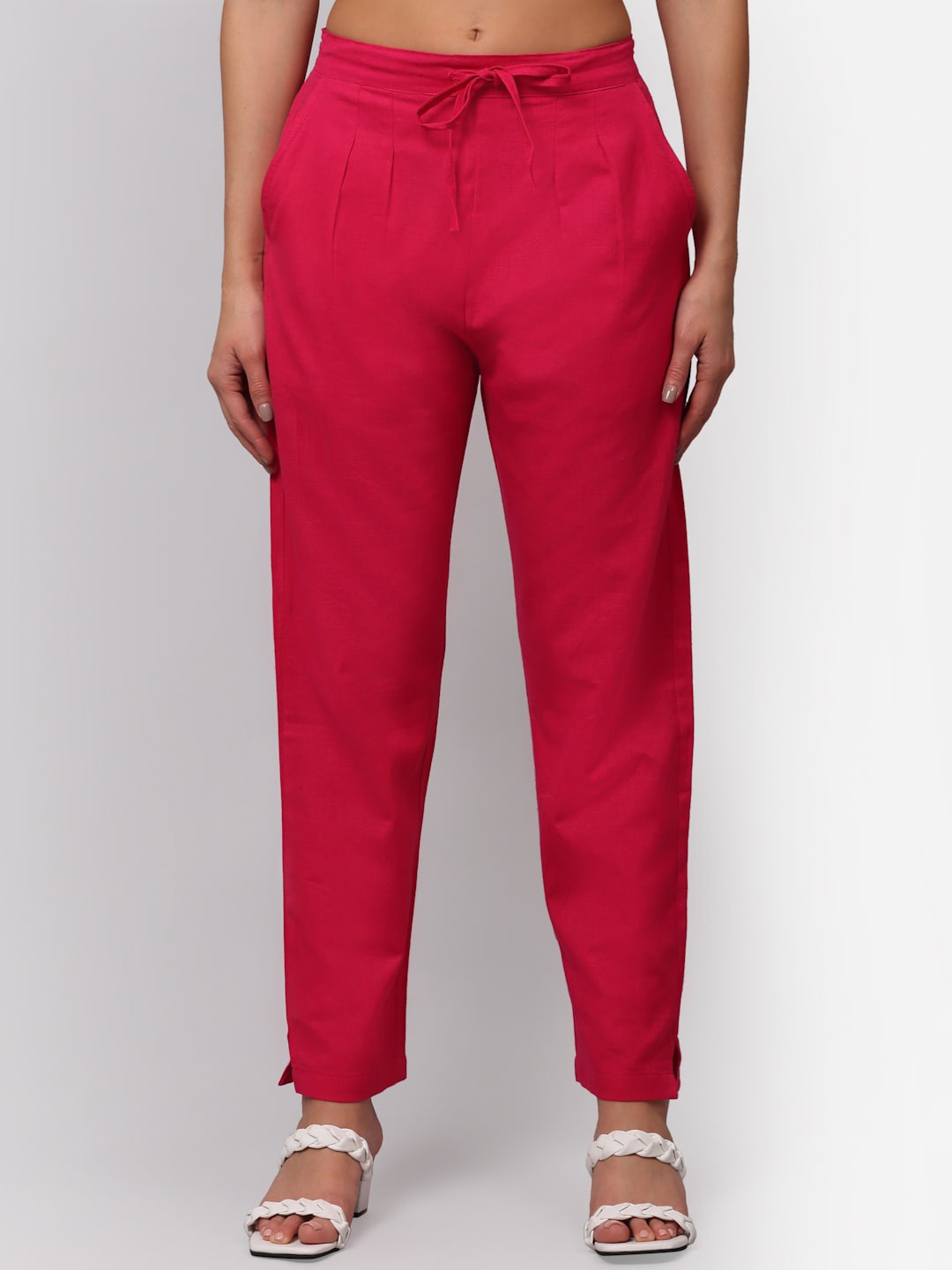 

NEUDIS Women Magenta Cotton Trousers