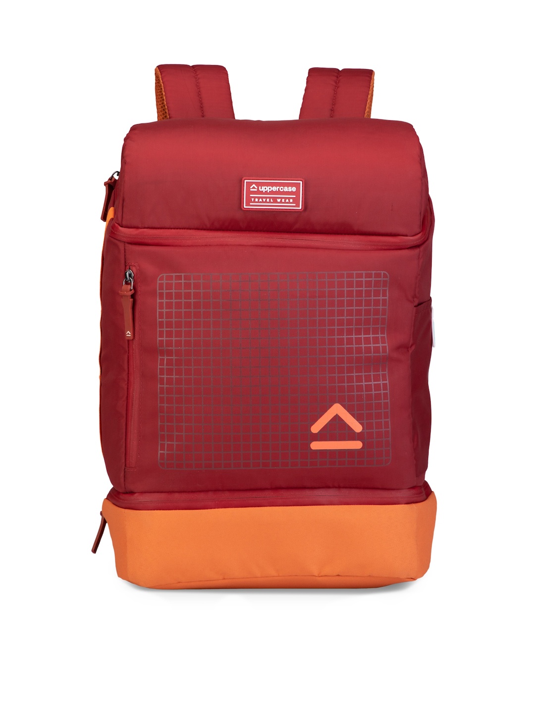 

uppercase Unisex Maroon & Orange Laptop Sustainable Backpack
