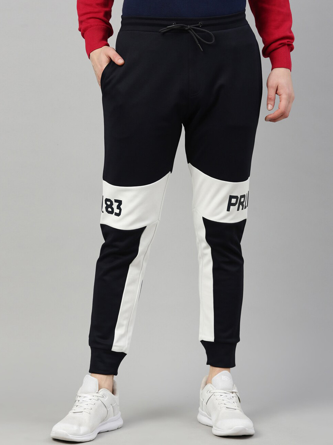 

Proline Active Men Navy Blue Colour-Blocked Cotton Joggers