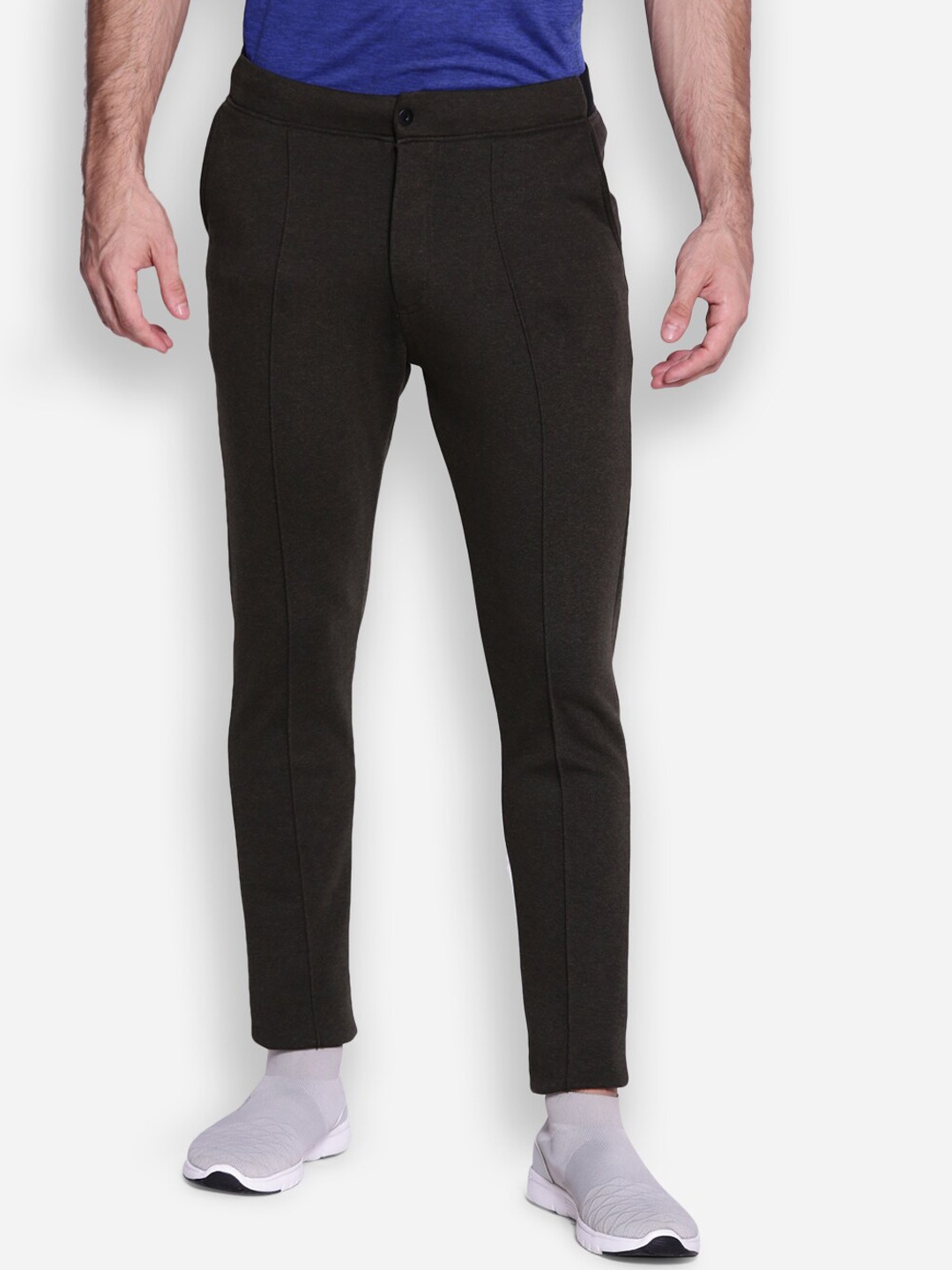 

Proline Active Men Olive-Green Solid Cotton Track Pants