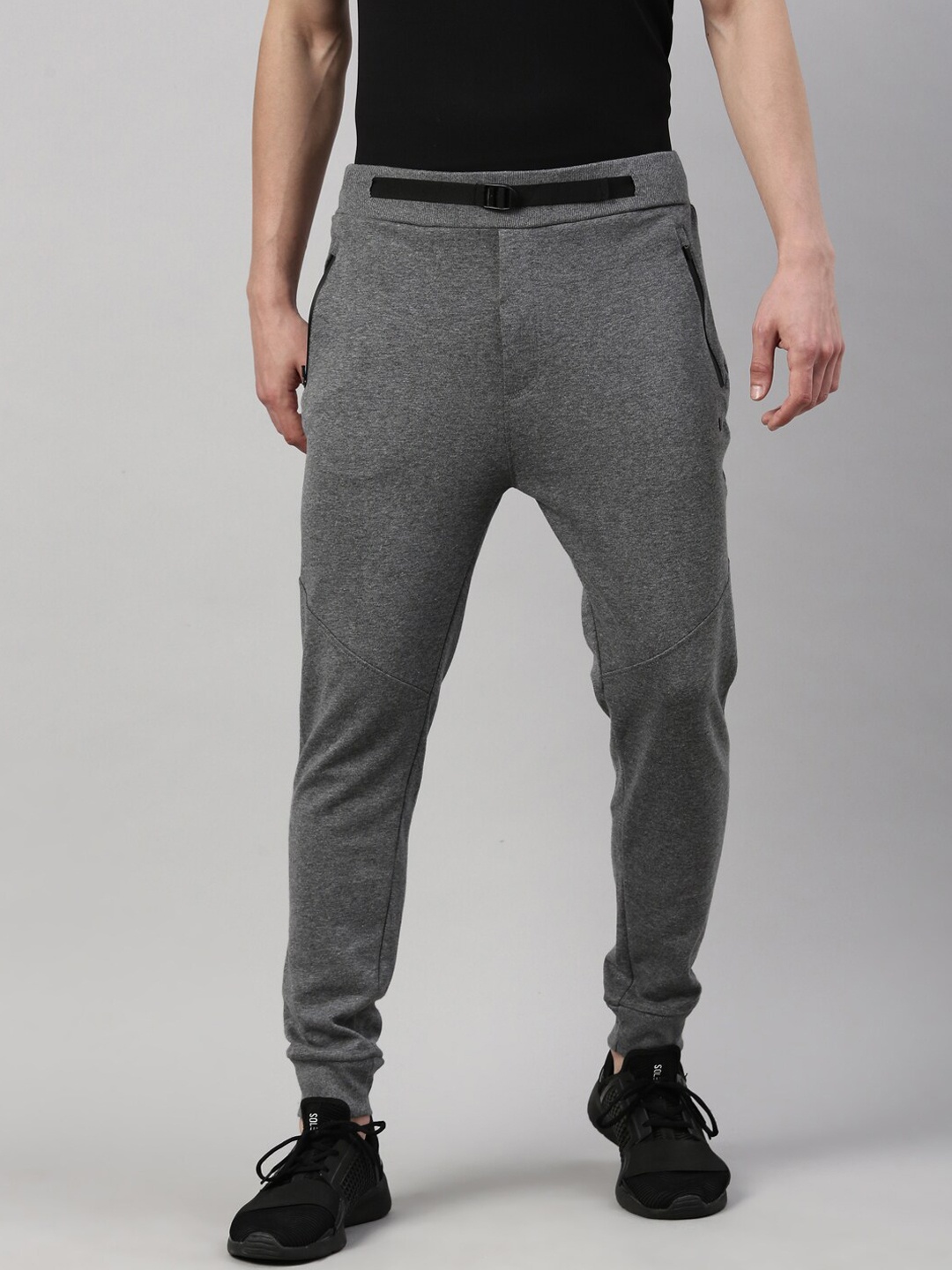 

Proline Active Men Grey Solid Cotton Joggers