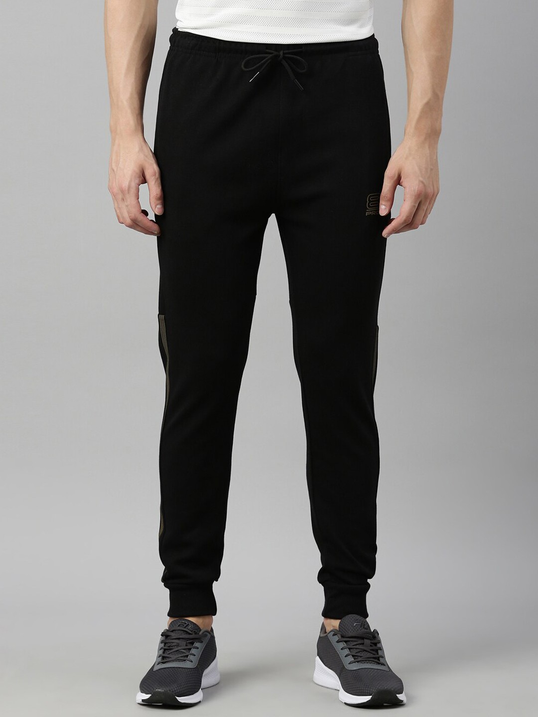 

Proline Active Men Black Solid Cotton Track Pants