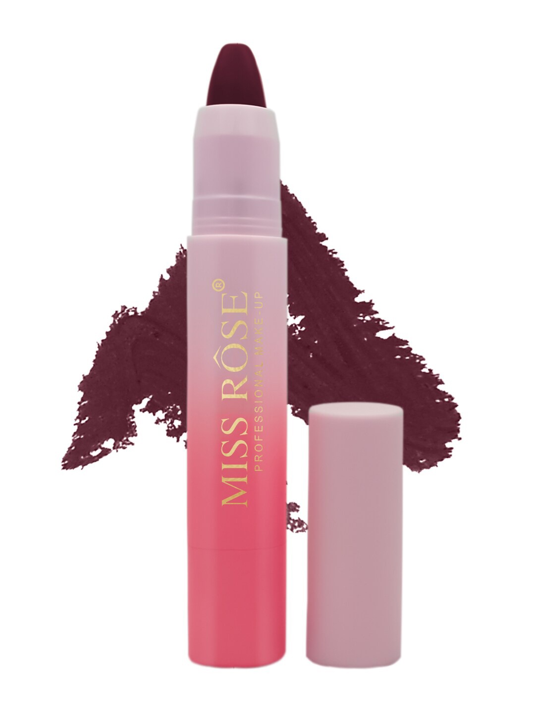 

MISS ROSE Non Transfer Water proof matte Lipstick 7301-418W 08, 2.6gm, Burgundy