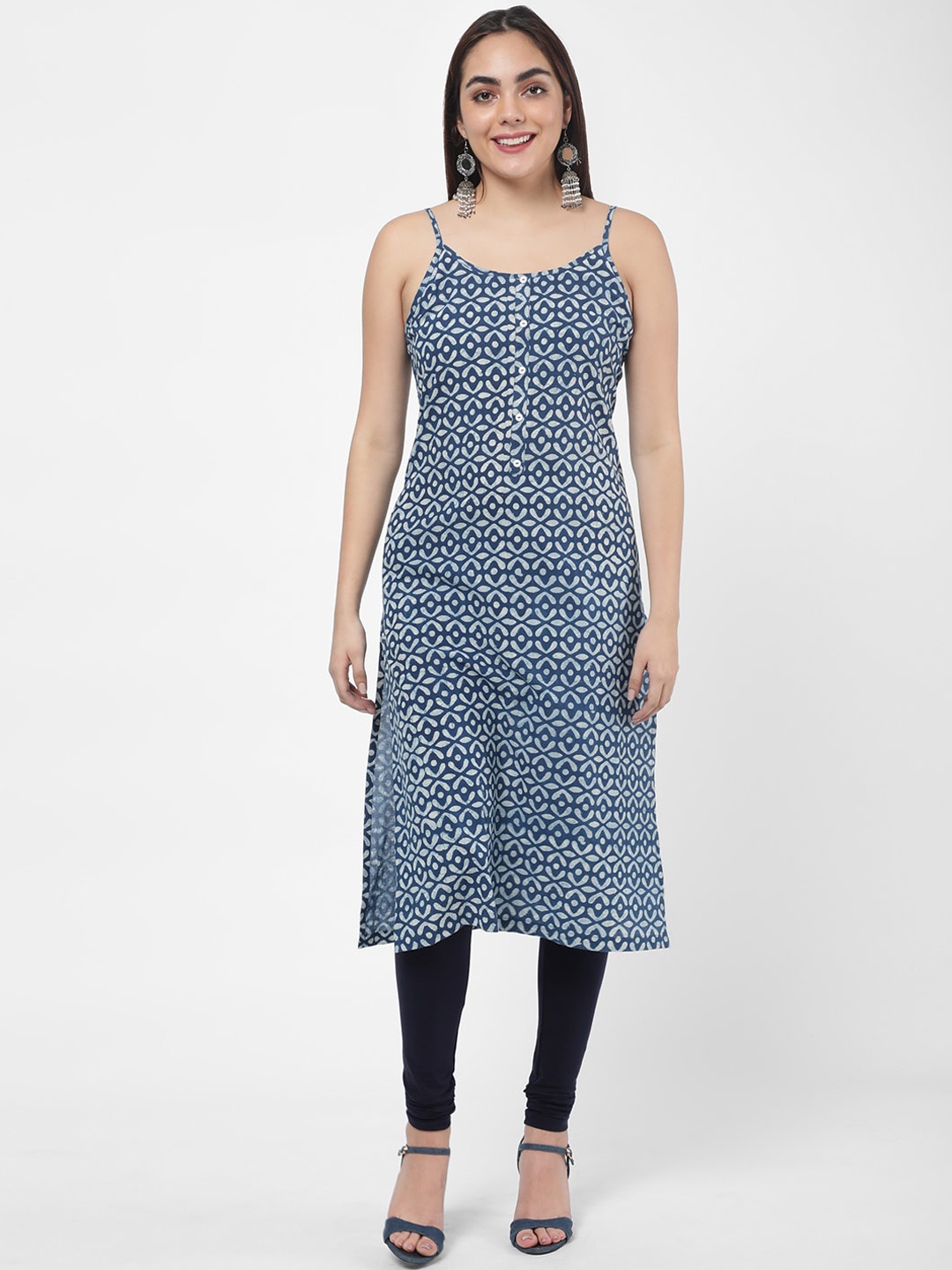

R&B Women Navy Blue Printed Kurta
