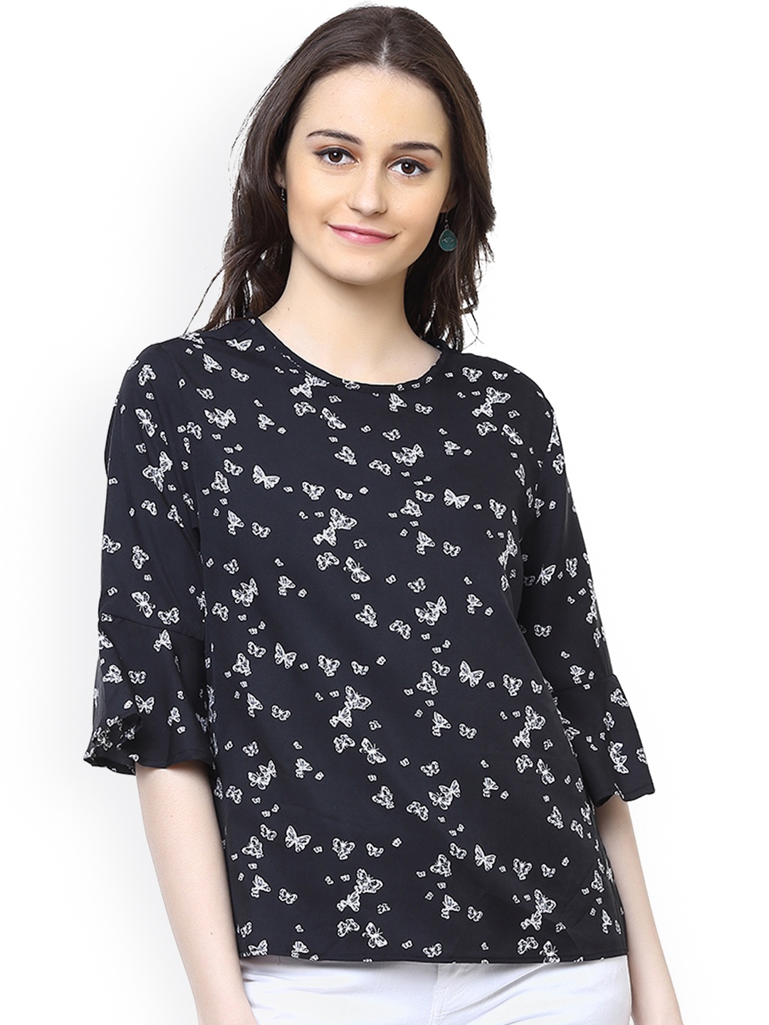 

Harpa Women Black Printed Top