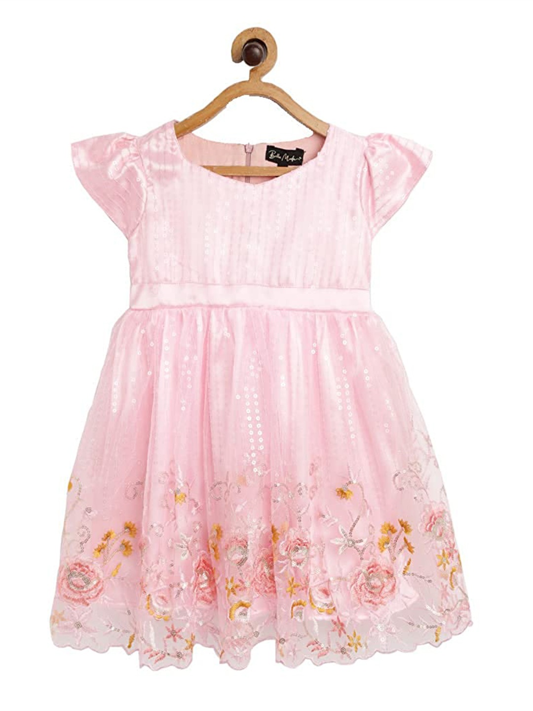 

Bella Moda Girls Pink Floral Dress