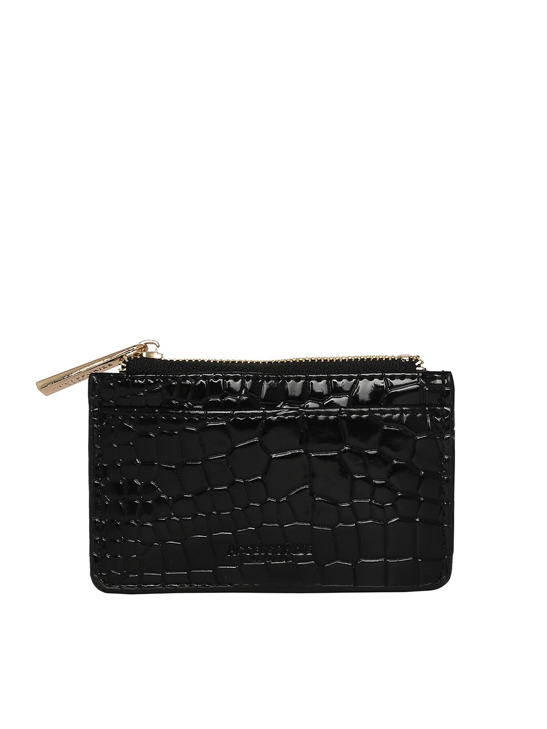 

Accessorize Women Black Animal Textured Card Holder