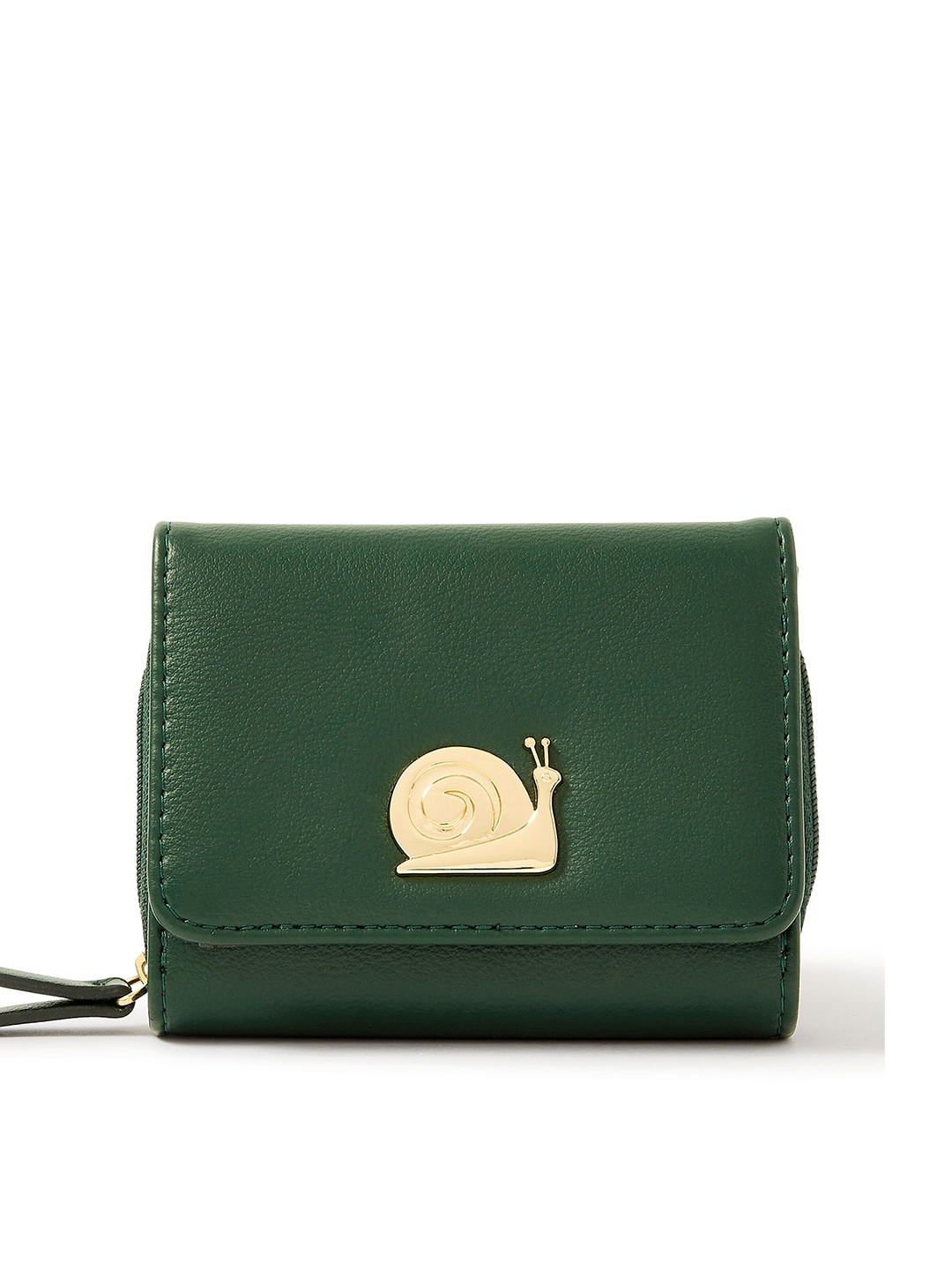 

Accessorize Women Green & Gold-Toned Three Fold Wallet