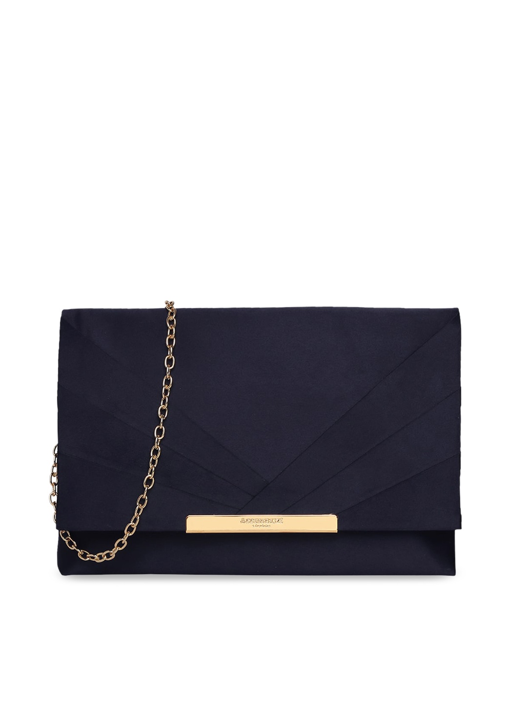 

Accessorize London Women Satin Foldover Sling Bag, Navy blue