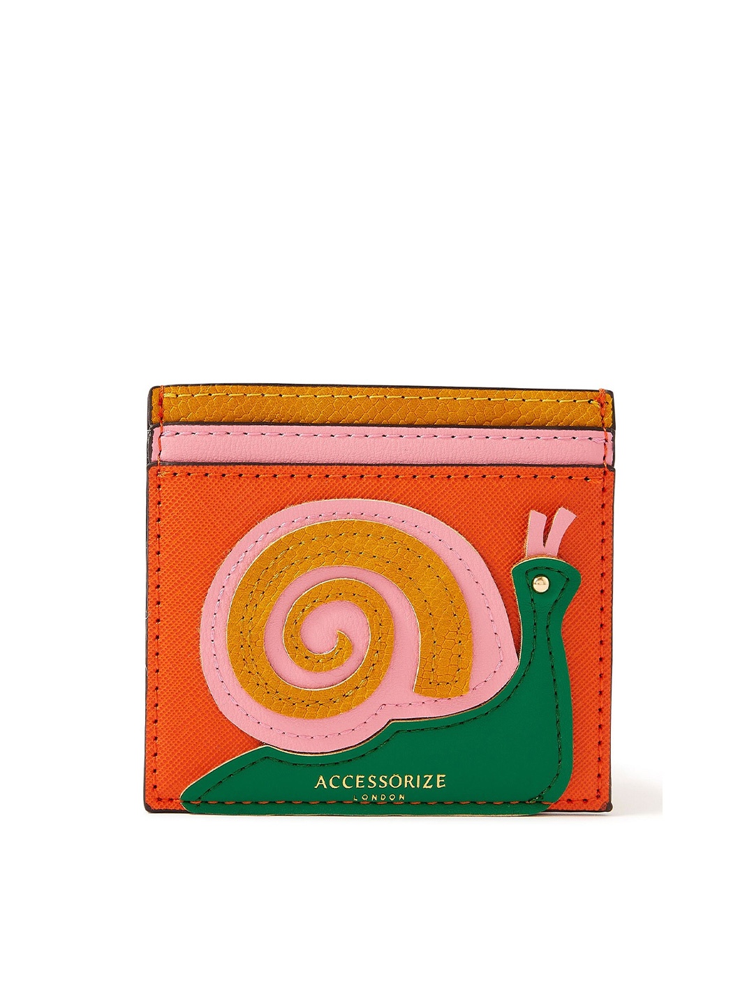 

Accessorize Women Orange & Green Card Holder