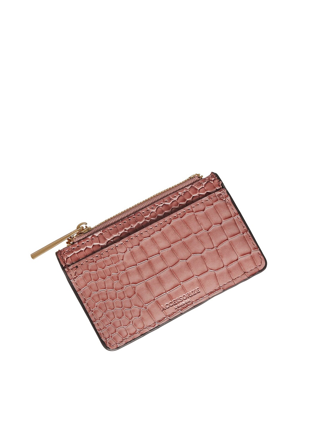 

Accessorize Women Pink Textured Zip Around Wallet