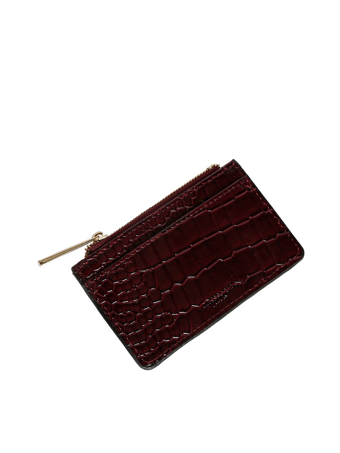 

Accessorize Women Burgundy Textured Card Holder