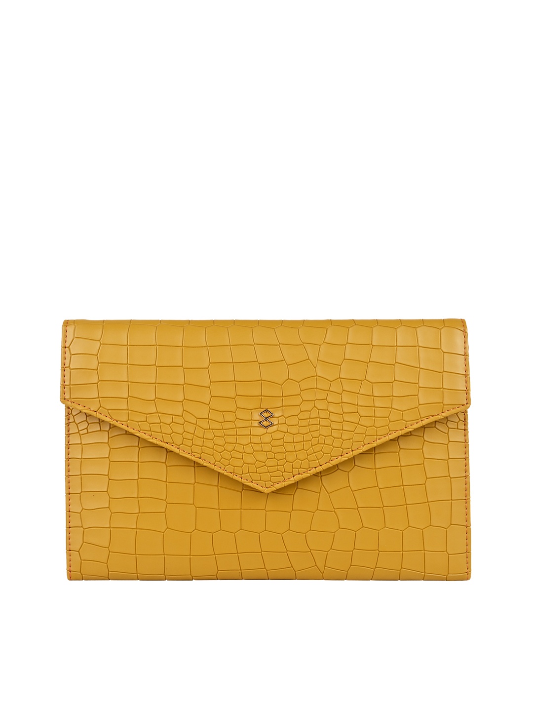 

HORRA Textured Envelope Clutch, Mustard