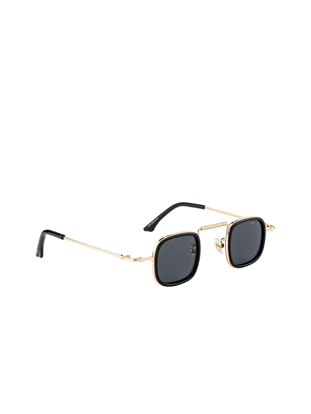 

OPIUM Unisex Grey Lens & Gold-Toned Square Sunglasses with Polarised and UV Protected Lens