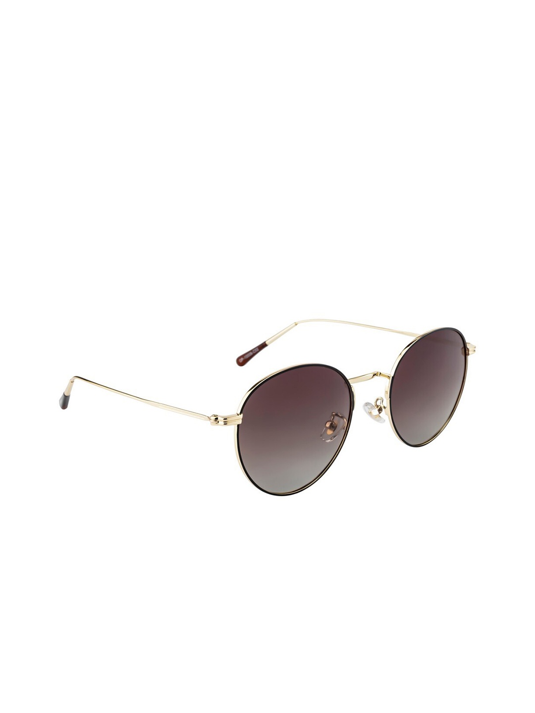 

OPIUM Unisex Brown Lens & Gold-Toned Round Sunglasses with Polarised and UV Protected Lens OP-10008-C02