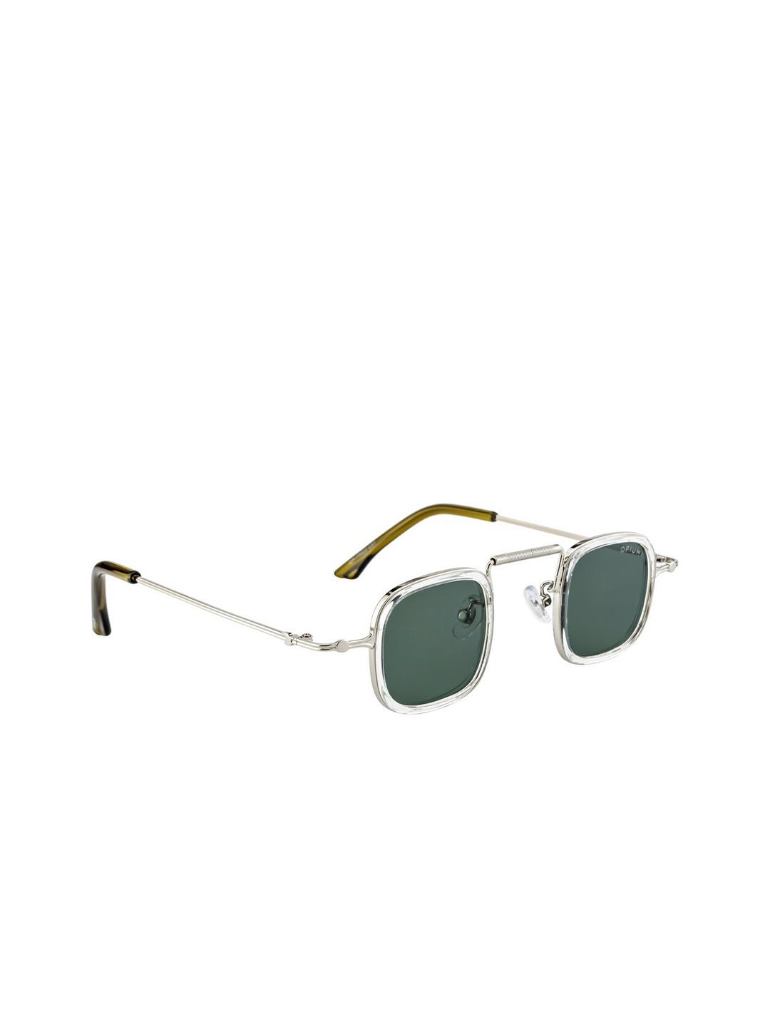 

OPIUM Unisex Green Lens & Steel-Toned Square Sunglasses OP-10022-C01-Green