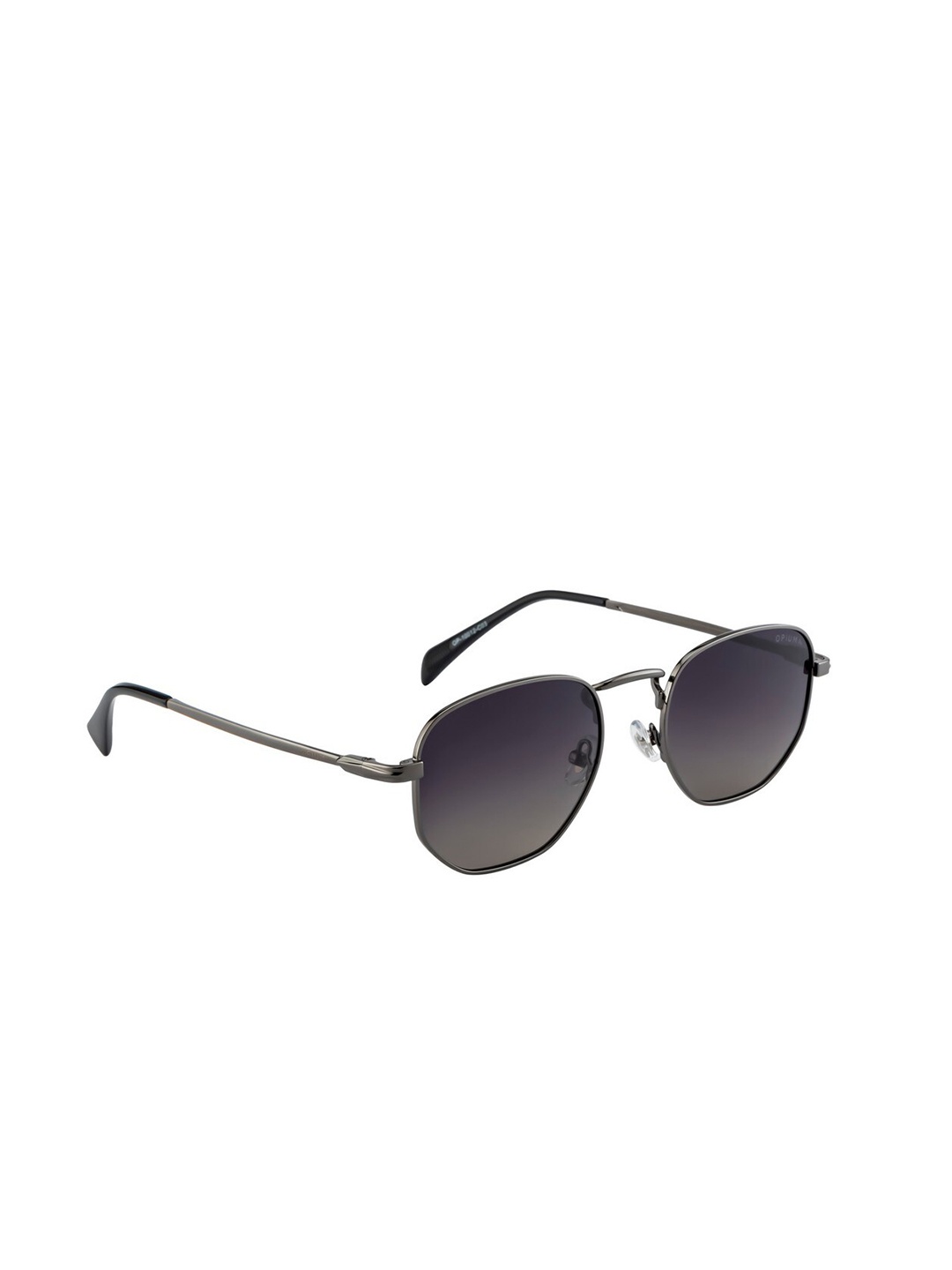 

OPIUM Unisex Grey Lens & Gunmetal-Toned Square Sunglasses with Polarised and UV Protected Lens