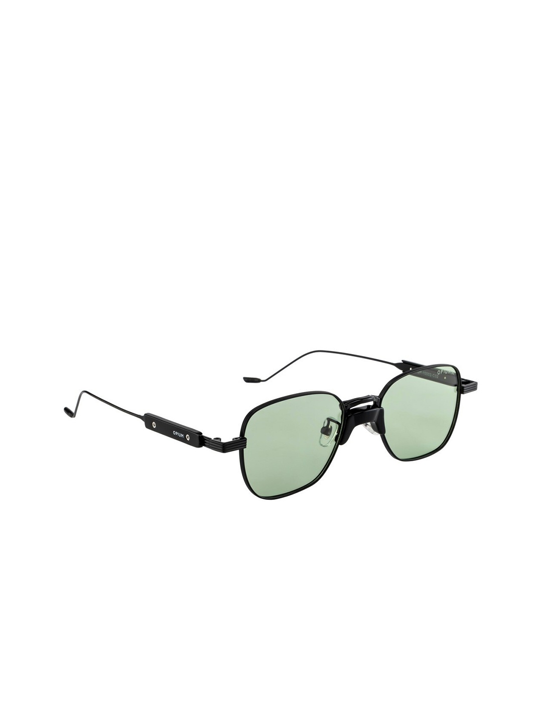 

OPIUM Unisex Green Lens & Black Wayfarer Sunglasses with UV Protected Lens OP-10002-C02