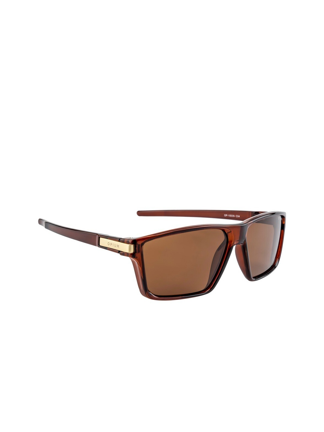 

OPIUM Men Brown Lens & Wayfarer Sunglasses with Polarised and UV Protected Lens