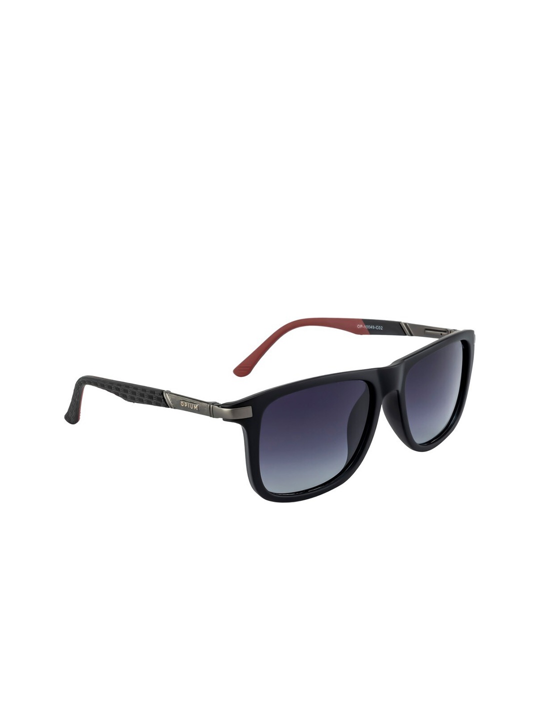 

OPIUM Men Purple Lens & Black Wayfarer Sunglasses with Polarised and UV Protected Lens