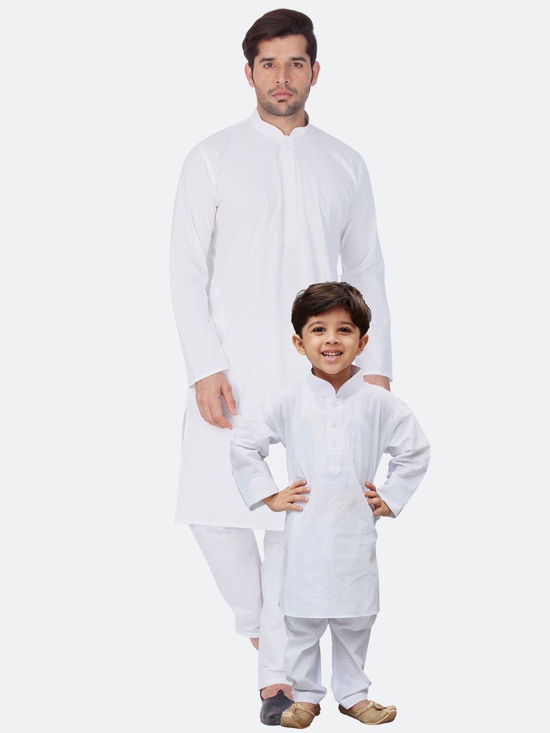 

VASTRAMAY Boys White Pure Cotton Kurta with Pyjamas
