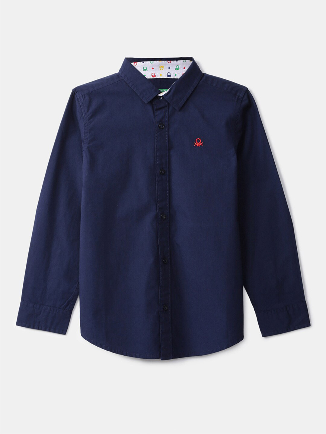 

United Colors of Benetton Boys Navy Blue Casual Shirt