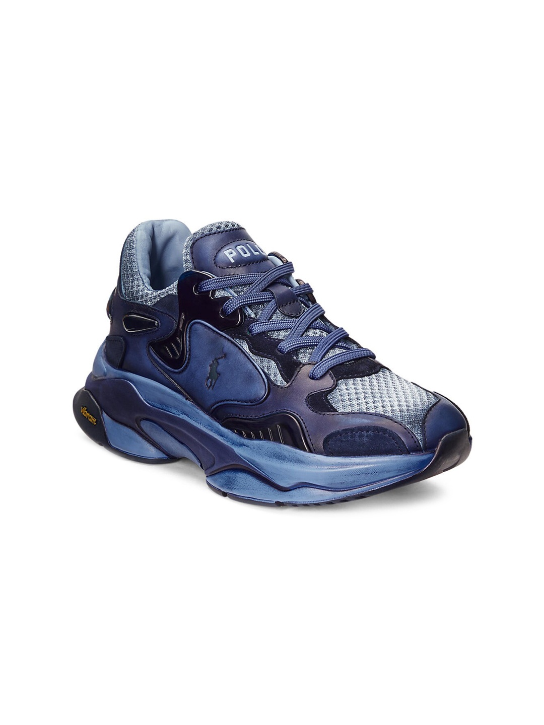 

Polo Ralph Lauren Women Blue Printed Leather Trekking Shoes