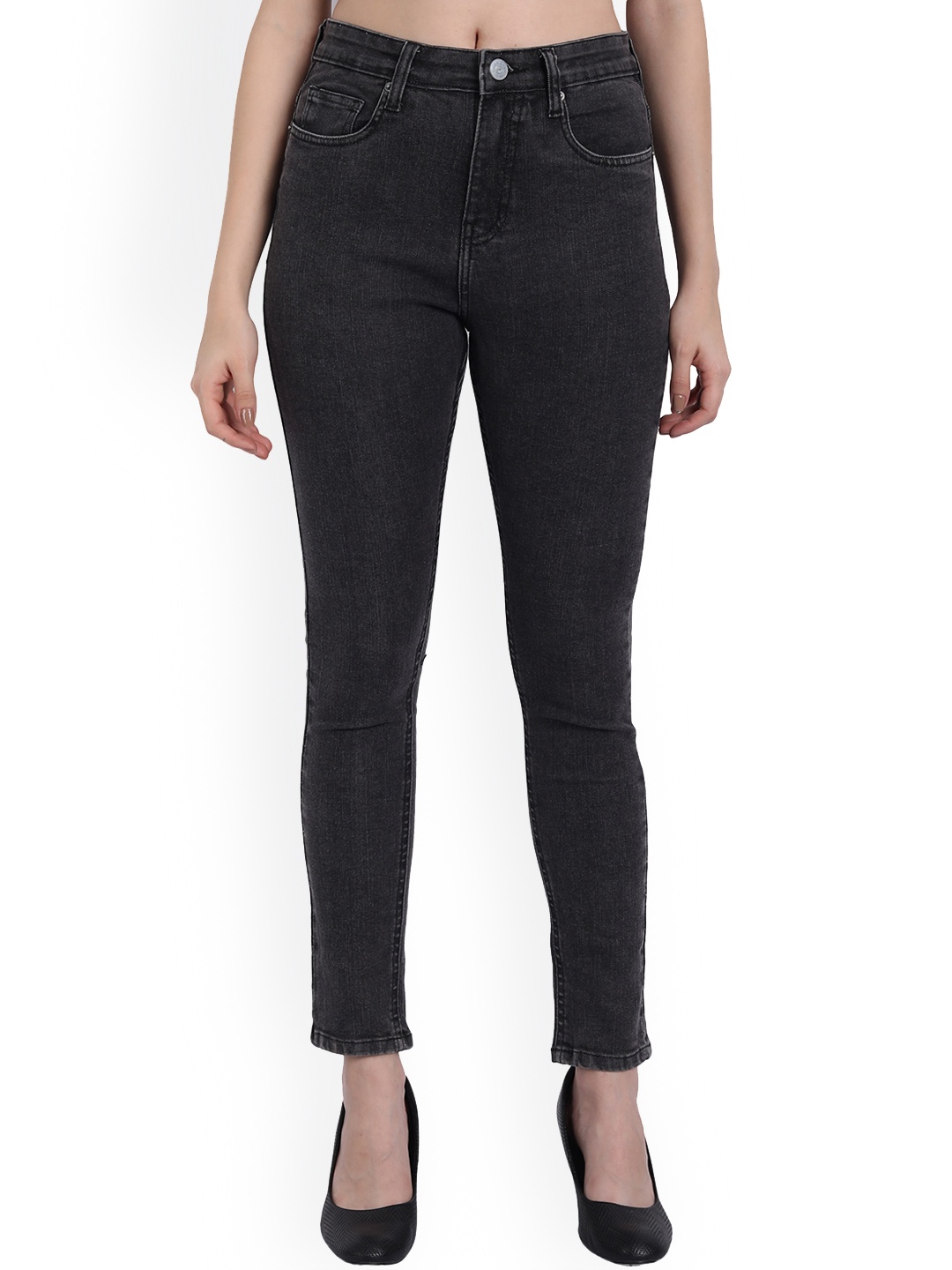 

Lorem Ginzo Women Black Skinny Fit High-Rise Stretchable Jeans