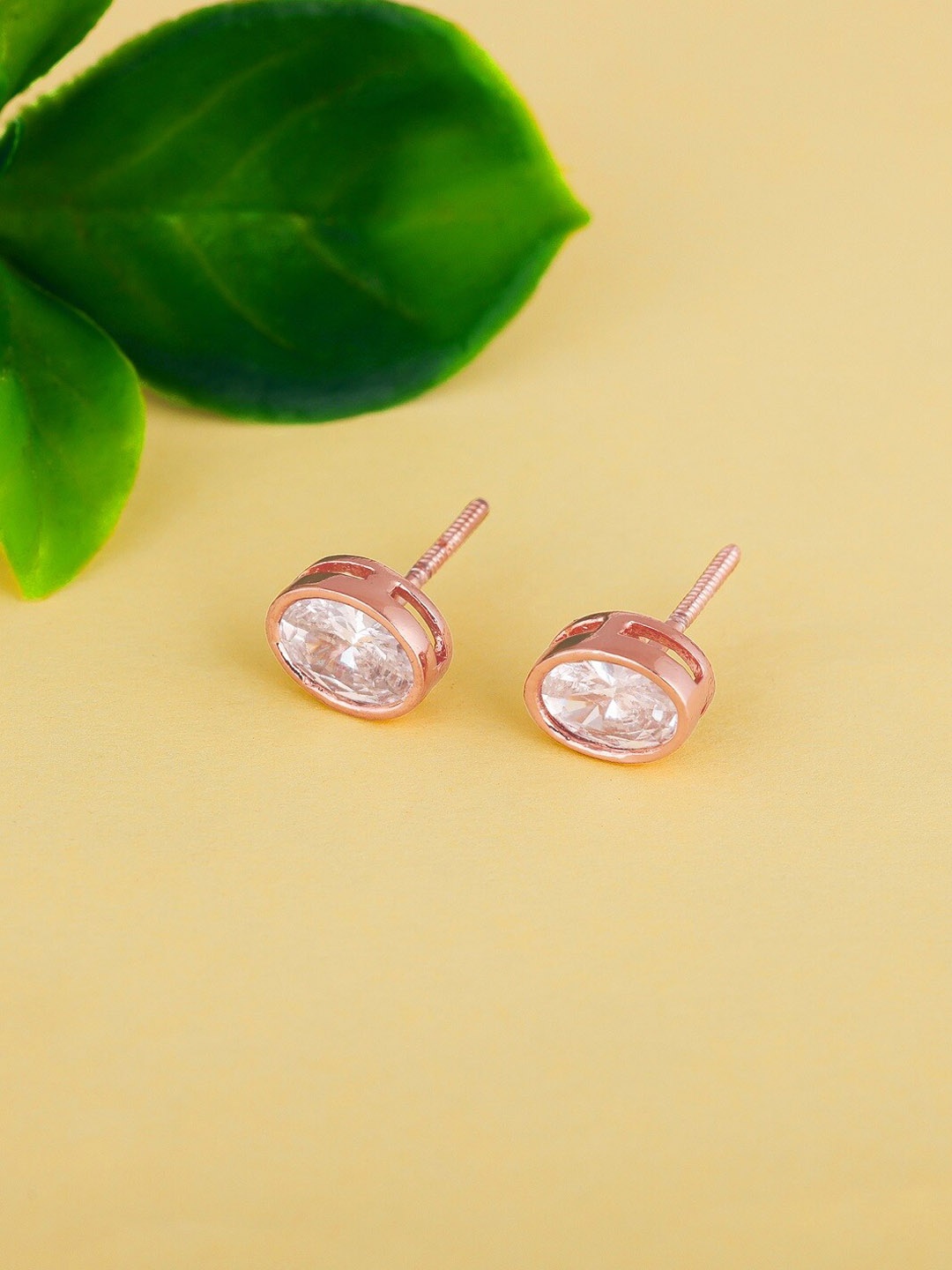 

GIVA Rose Gold Contemporary Studs Earrings