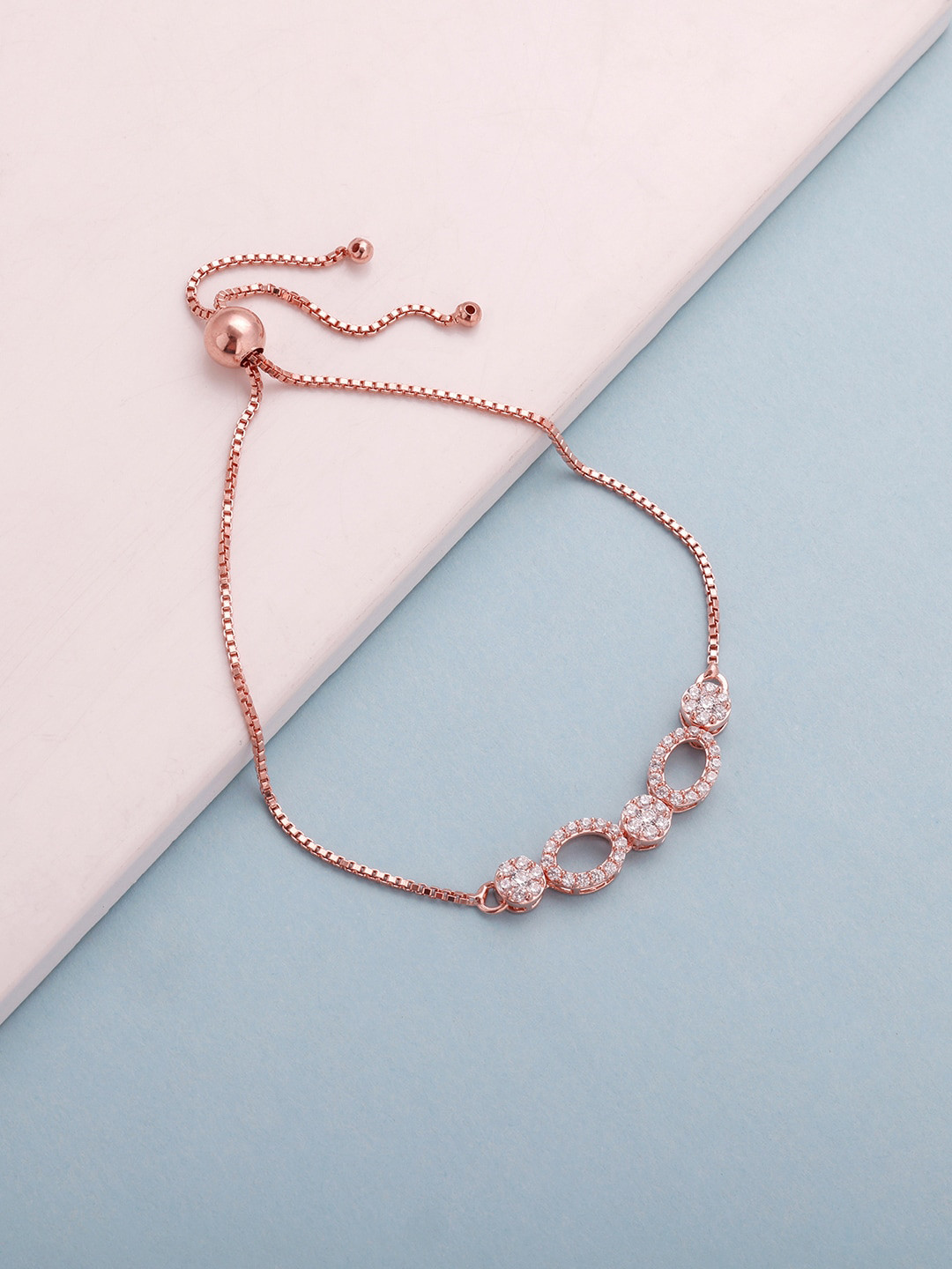 

GIVA 925 Silver Rose Gold Commitment Bracelet