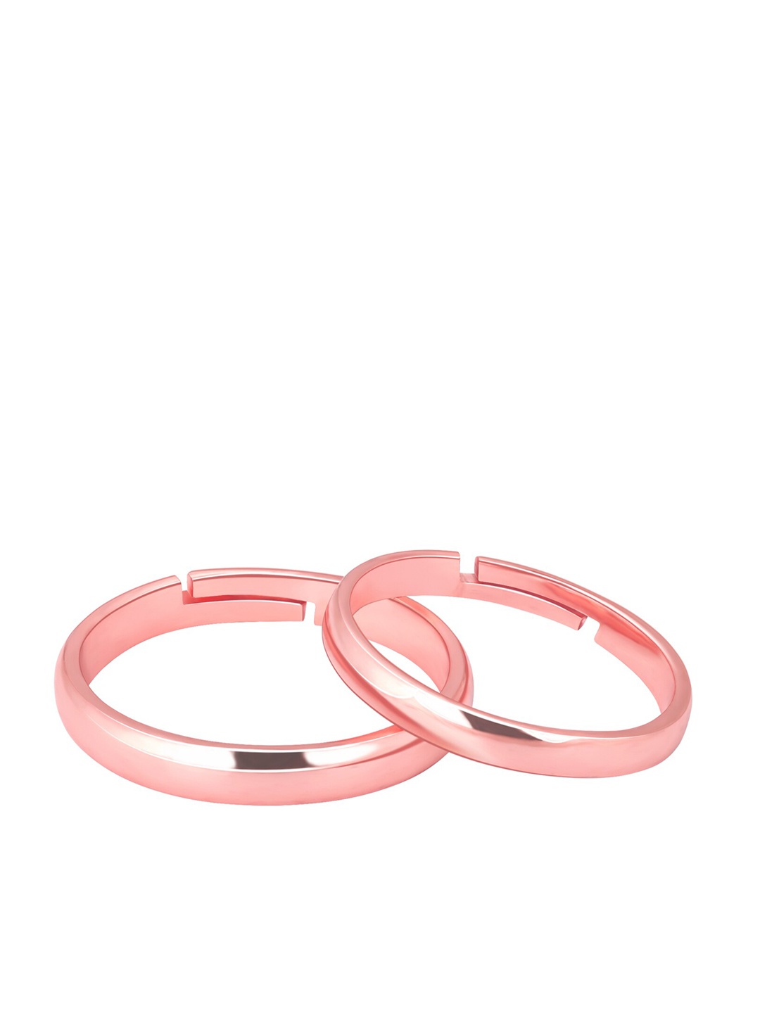 

GIVA Set Of 2 Rose Gold-Plated Lover's Paradise Couple Finger Ring