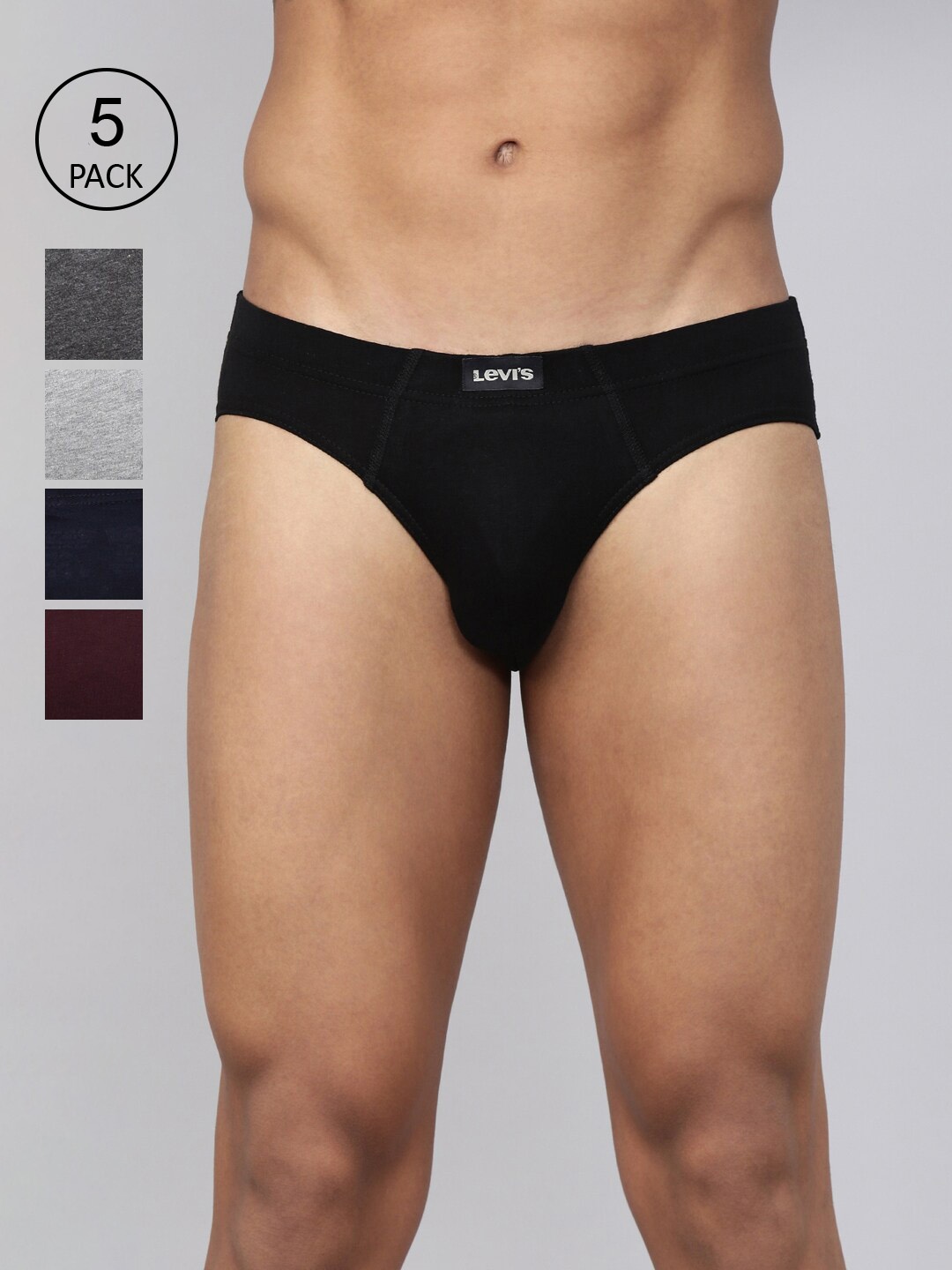 

Levi's 011 Comfort Brief for Men, Comfort & Smartskin Technology (Multicolor - Pack of 5), Multi