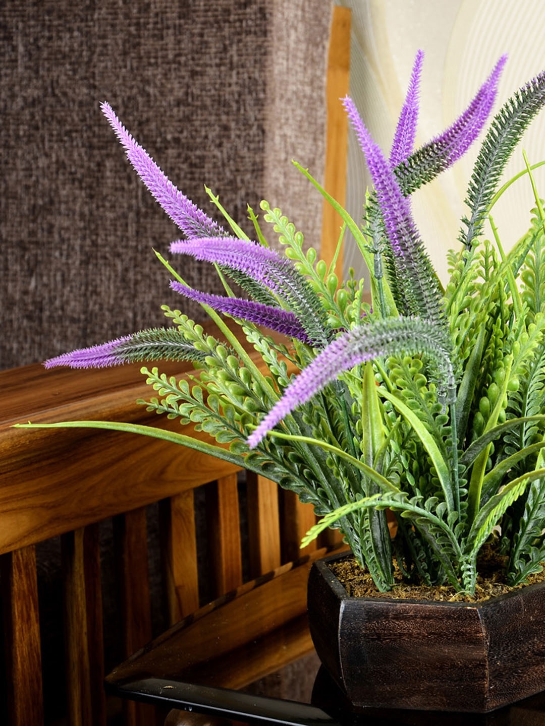 

fancy mart Purple Artificial Fern Grass Plant