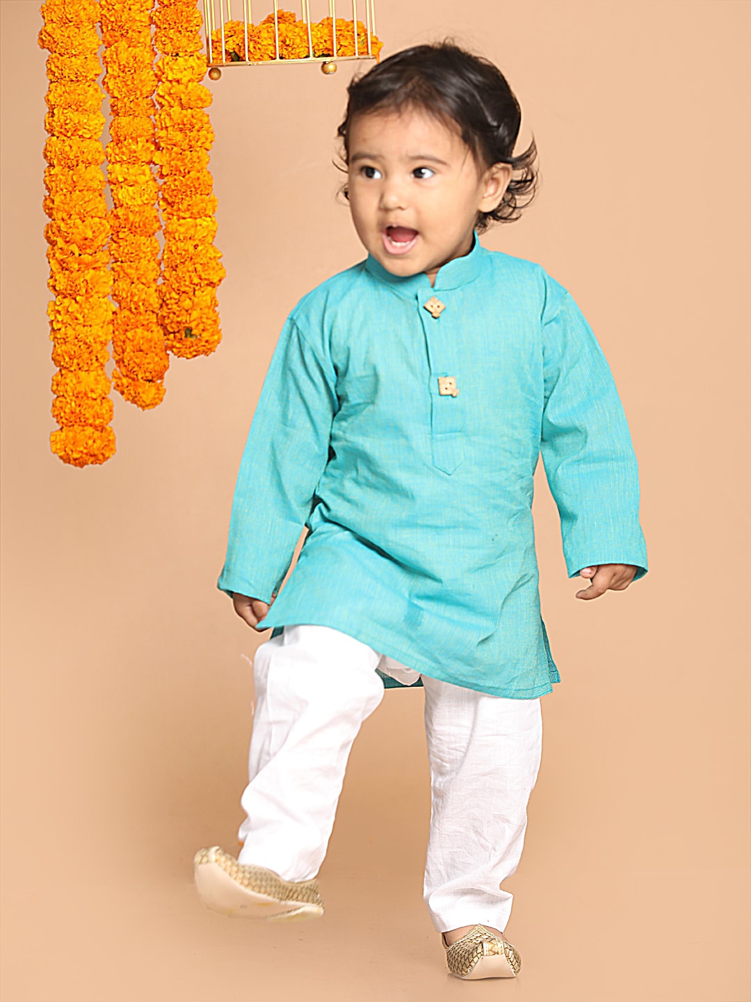 

VASTRAMAY Boys Solid Regular Kurta, Blue