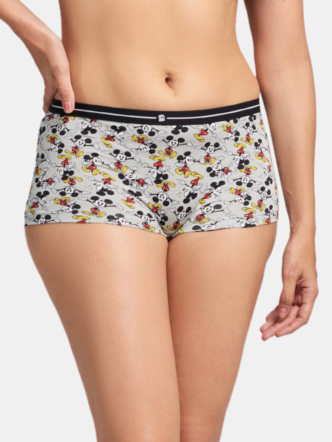 

The Souled Store Women Grey Mickey Mouse Printed Boyshorts Briefs 194562