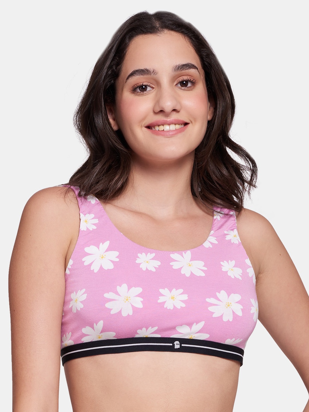 

The Souled Store Pink & White Floral Printed Bra