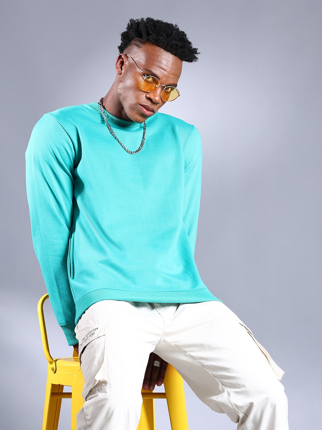 

The Indian Garage Co Men Green Round Neck Sweatshirt