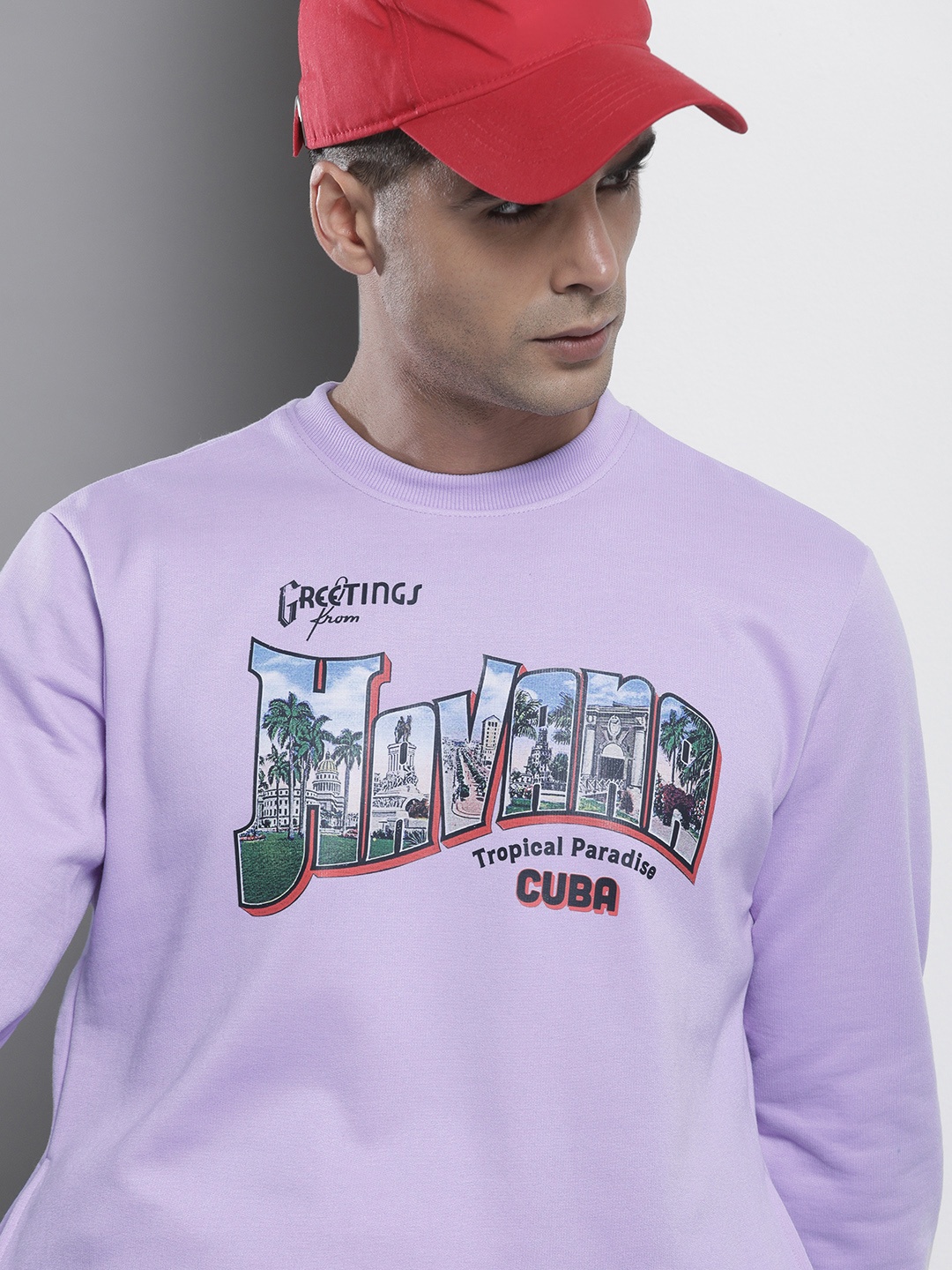 

The Indian Garage Co Men Purple Printed Sweatshirt