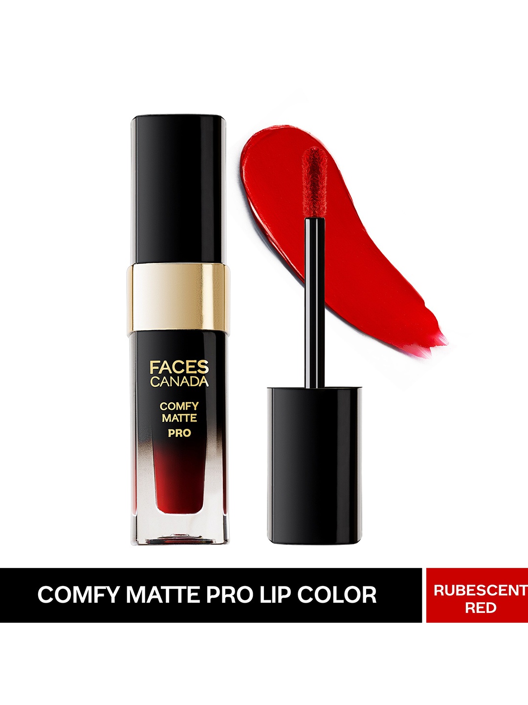 

FACES CANADA Comfy Matte Pro Liquid Lipstick 5.5ml - 10Hr Stay & No Dryness - Rubescent Red 04